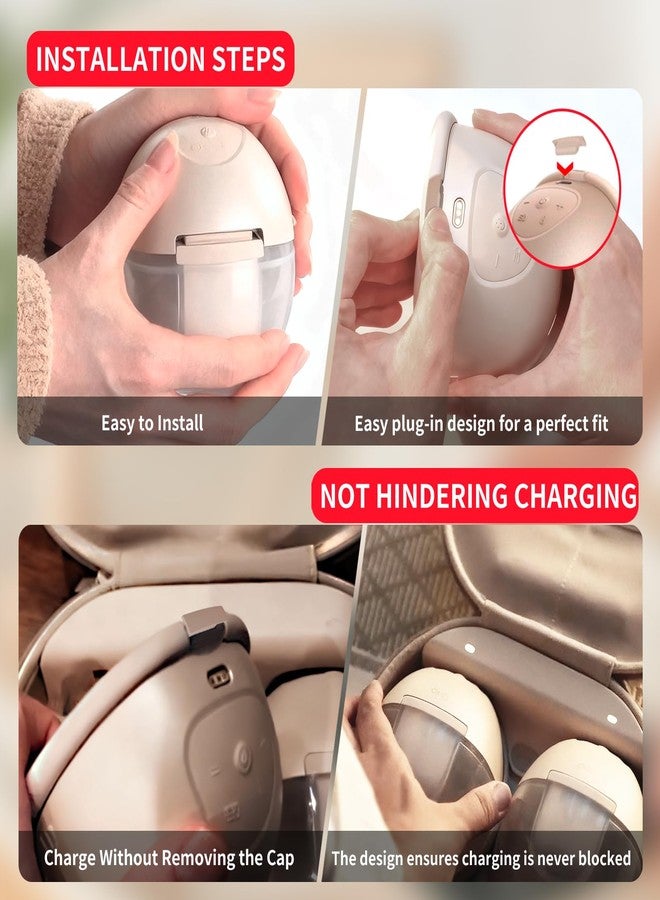Piszvbej 8 PCS Spout Cap Compatible with Eufy Breast Pump, Replacement Spout Cover for Wearable Breast Pump E10/E20/S1/S1 Pro, Food-Grade Silicone, Protect Milk from Dust and Top Leakage, Replacement Parts - Image 5