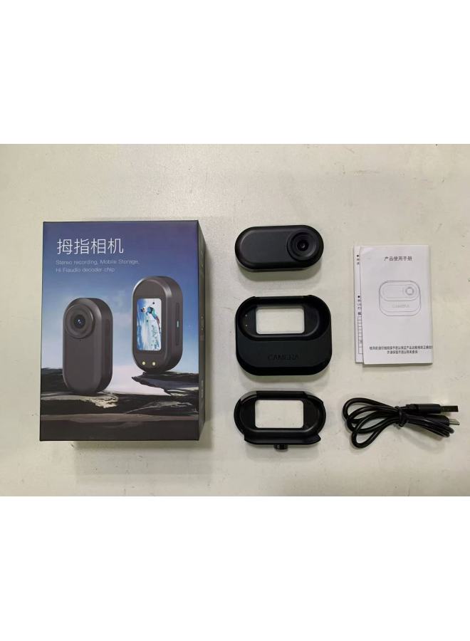 HD Thumb Sports Camera Pet Camera Outdoor Riding Magnetic Charging Smart Camera-Color:Black With Charging Compartment - No Memory Card - Image 1