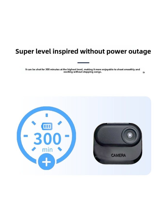 HD Thumb Sports Camera Pet Camera Outdoor Riding Magnetic Charging Smart Camera-Color:Black With Charging Compartment - No Memory Card - Image 3