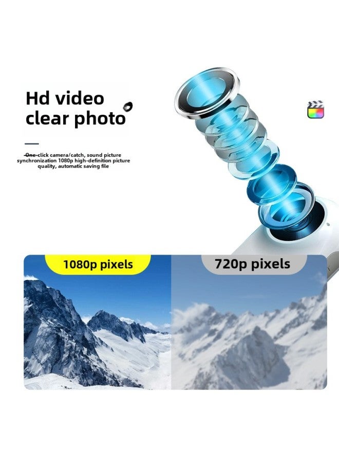 HD Thumb Sports Camera Pet Camera Outdoor Riding Magnetic Charging Smart Camera-Color:Black With Charging Compartment - No Memory Card - Image 5