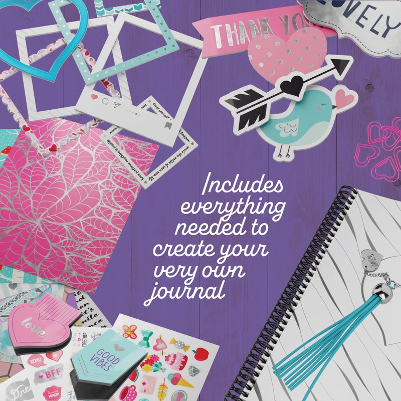 Pretty Me DIY Journal Kit for Girls - Great Gift for 8-14 Year Old Girl - Cool Birthday Easter Gifts Ideas for Teens - Fun, Cute Art & Crafts Kits for Tween Teenage Kids- Scrapbook & Diary Supplies Toy Set - Image 5