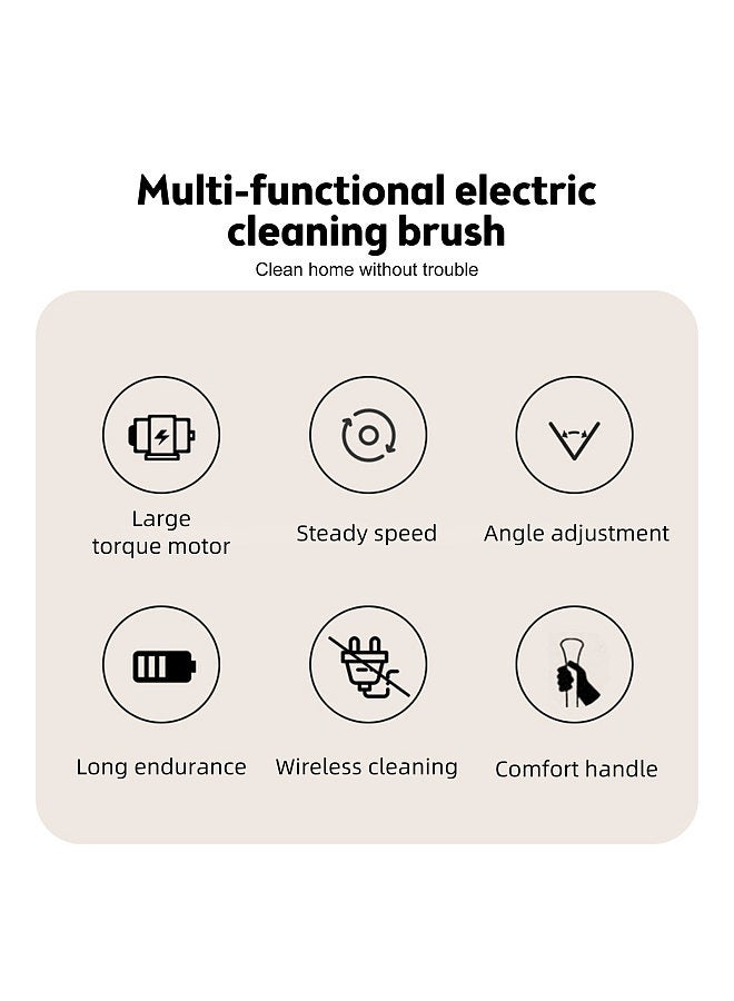 Cordless Electric Spin Scrubber 9 Replacement Cleaning Heads IPX6 Waterproof Dual Speed Shower Cleaning Brush with Extension Arm for Bathroom Bathtub Grout Tile Floor  - Image 3