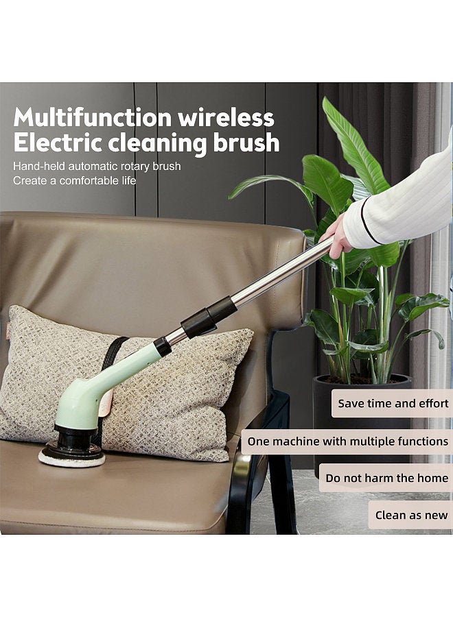 Cordless Electric Spin Scrubber 9 Replacement Cleaning Heads IPX6 Waterproof Dual Speed Shower Cleaning Brush with Extension Arm for Bathroom Bathtub Grout Tile Floor  - Image 5