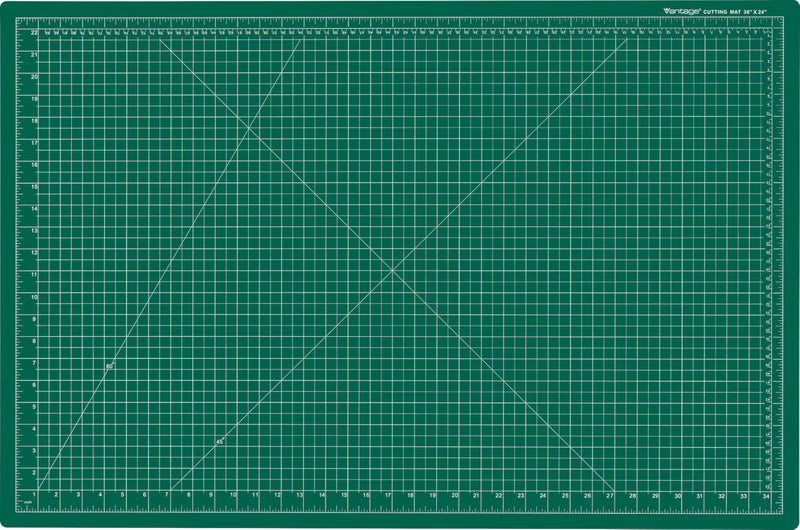 Dahle Vantage 10473 Premium SelfHealing Cutting Mat 24x36 12 Grid 5 Layers for Max Healing Perfect for Crafts Sewing Green