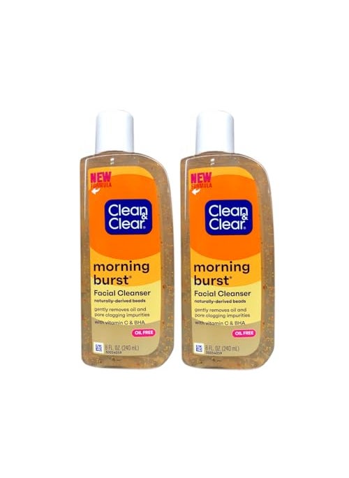 CLEAN & CLEAR Clean & Clear Morning Burst Facial Cleanser, Original,8 Ounce (Pack of 2) 
