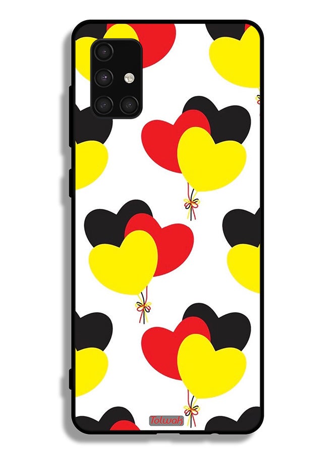 Tolwak Samsung Galaxy A71 4G Protective Case Cover Three Hearts Bunch - Image 1
