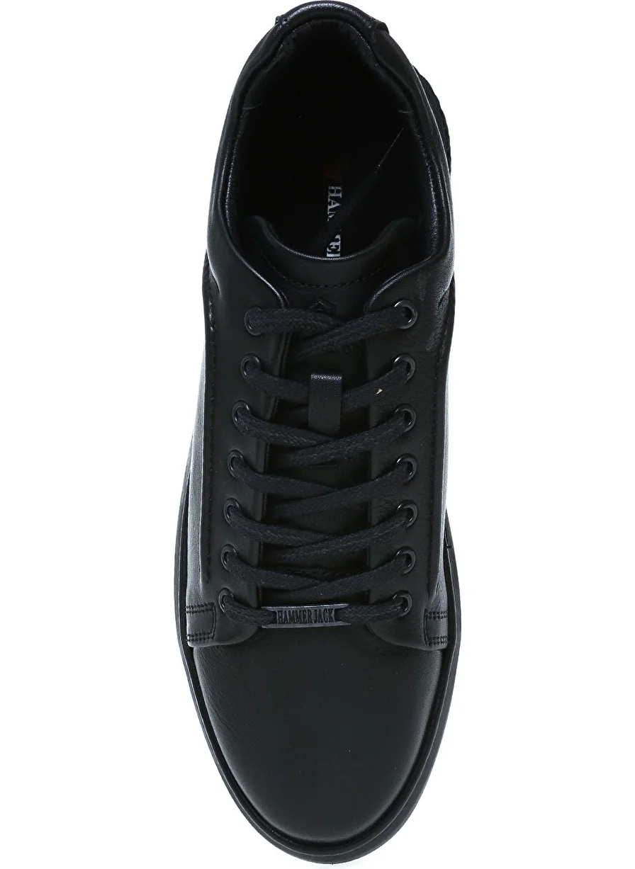هامر جاك Black Men's Leather Casual Shoes