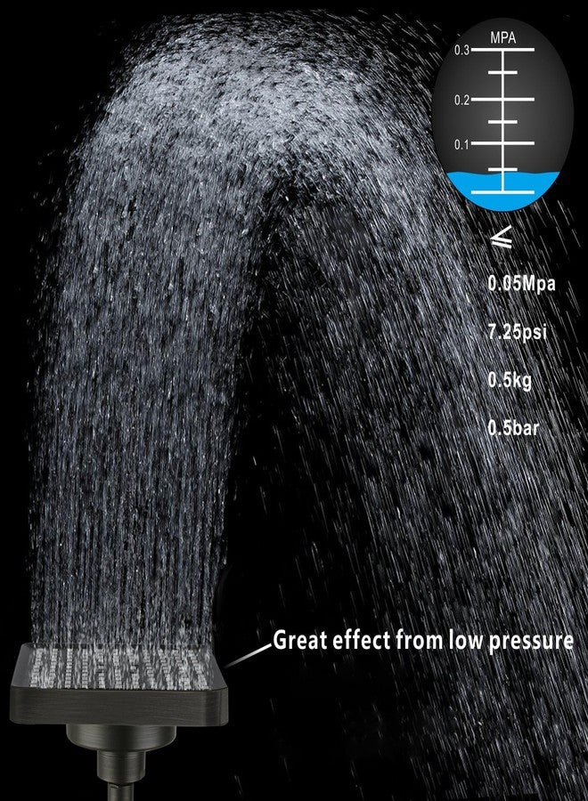 Nuodan High Pressure Rain Shower Head with Filtered - 6" Square Showerhead Filter for Remove Chlorine and Harmful Substances, Improve Hair and Skin Problems, Oil Rubbed Bronze - Image 2