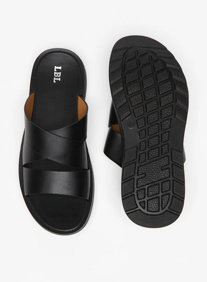 LBL by Shoexpress Mens Solid SlipOn Sandals