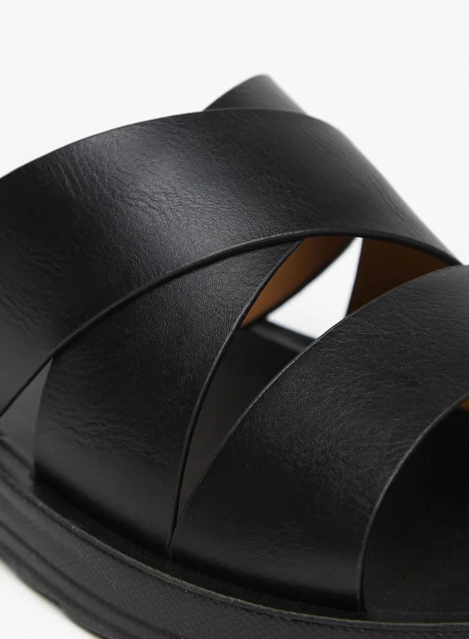 LBL by Shoexpress Mens Solid SlipOn Sandals