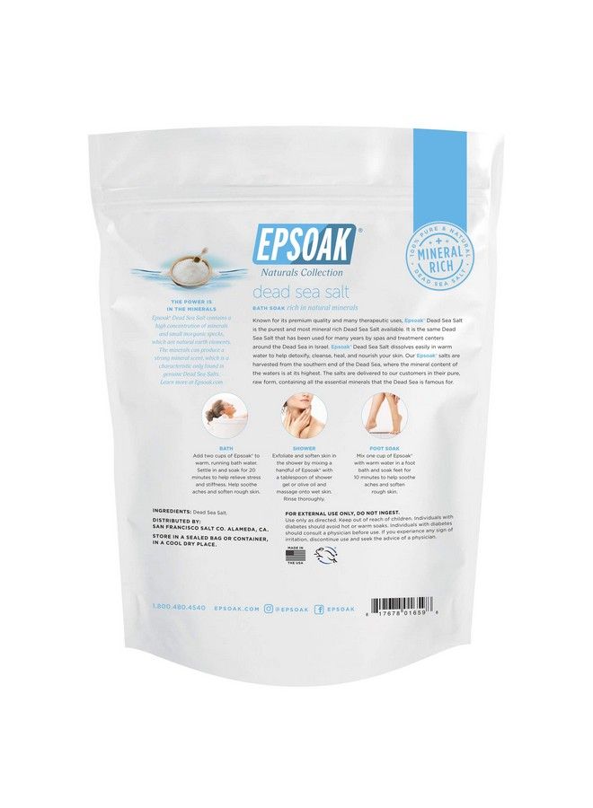 Epsoak Dead Sea Salt 2 lb Bag Fine Grain - Image 3
