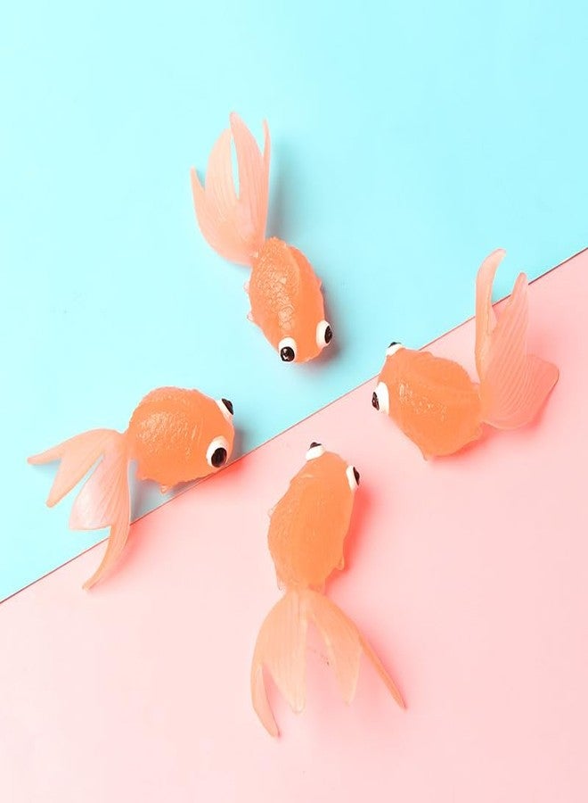 Acxico 20pcs Soft Plastic Floating Goldfish - 2.36 Inches Orange Color, Simulation Fish for Tank Craft & Decoration, Suitable for Aquarium Accent Use - Image 5