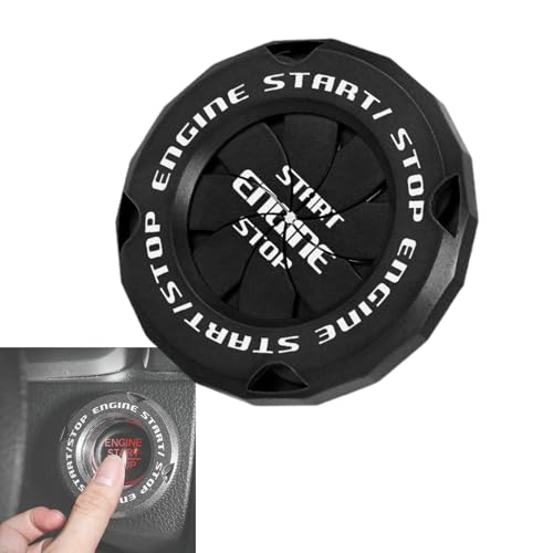SARTE Car Engine Start Stop Switch Cover Rotatable Ignition Button Protector Universal Push Start Stop Sticker Anti-Scratch Interior Decoration Accessory for All Cars - Image 1