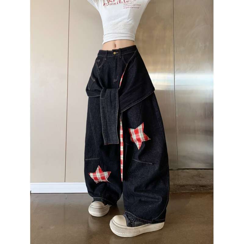 Unisex Classic Denim Jeans Loose Fit Daily Outdoor Wear - Image 3