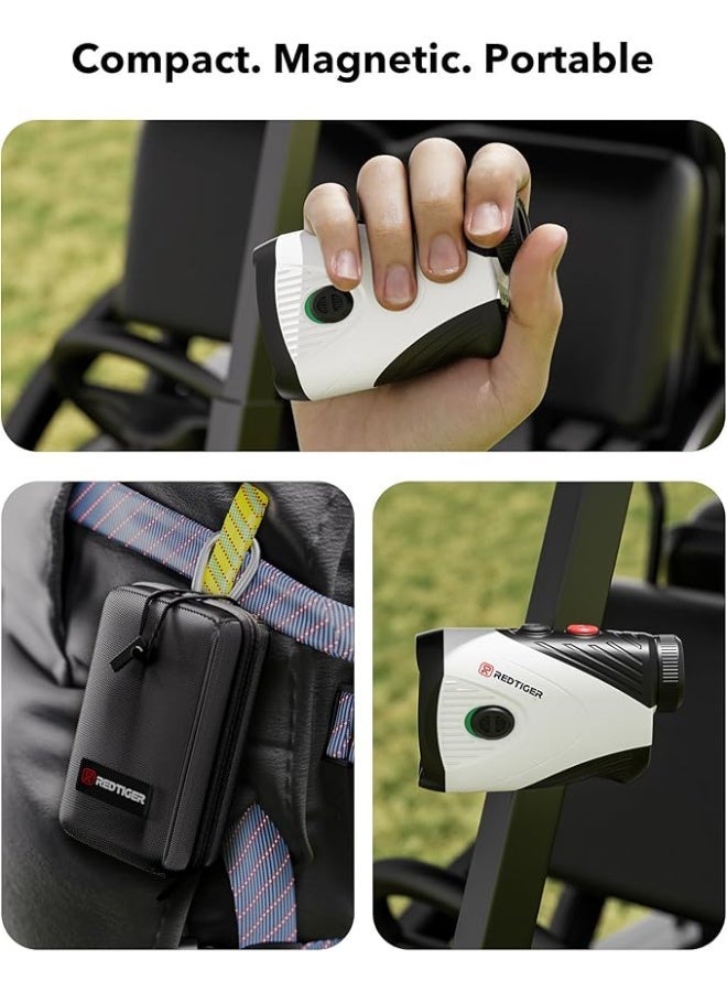 REDTIGER Golf Rangefinder with Slope, 1200 Yards Laser Range Finder Golfing, 7X Magnification, Flag Pole Locking Vibration, Rechargeable Range Finders with Magnet Stripe, GolfVue Series 1 - Image 2