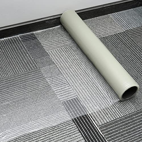 Amylove Carpet Protection Film Plastic Protector Self Adhesive Clear Cover Carpet Sticky Heavy Duty Shield Covering Tape Protection Surface Protective Film for Stairs Rug Floor Runner - Image 1