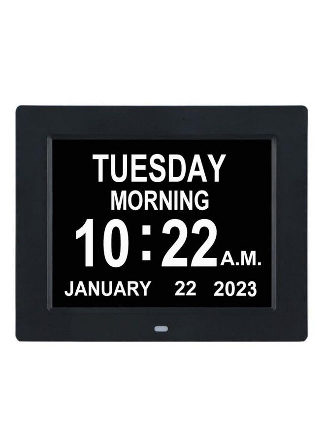TMC [2023 New Clock With Day And Date For Elderlydigital Clock Large Display With 12 Alarm Optionsdementia Clock Large Number Digital Clocks For Seniors(8Inchblack)  - Image 1