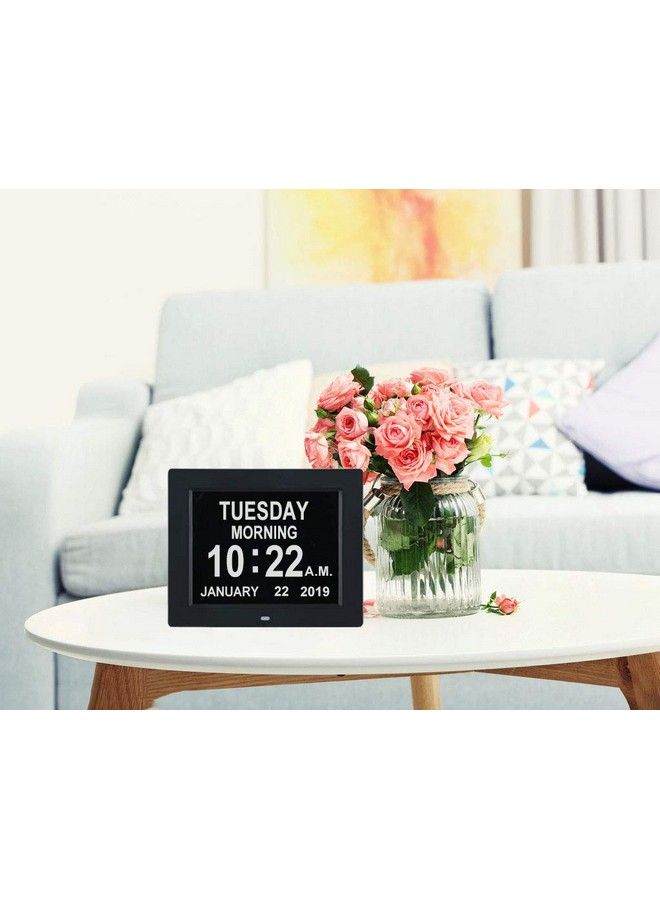 [2023 New Clock With Day And Date For Elderlydigital Clock Large Display With 12 Alarm Optionsdementia Clock Large Number Digital Clocks For Seniors(8Inchblack)