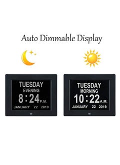 TMC [2023 New Clock With Day And Date For Elderlydigital Clock Large Display With 12 Alarm Optionsdementia Clock Large Number Digital Clocks For Seniors(8Inchblack)  - Image 4