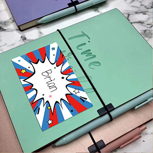 Mr.Mug 200 Superhero Name Tags Labels with Perforation Line Design for School Office Home Stickers, Birthday Party Supplies, for Students or Teachers, 6 Designs - Image 2