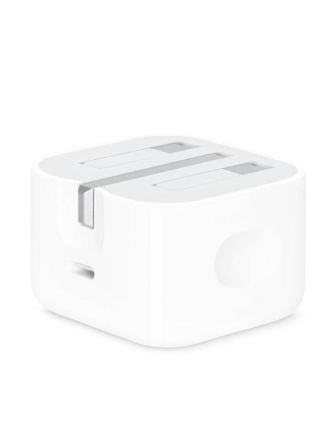 محول طاقة MHJF3 USB-C، 3 سنون، أبيض - Image 2