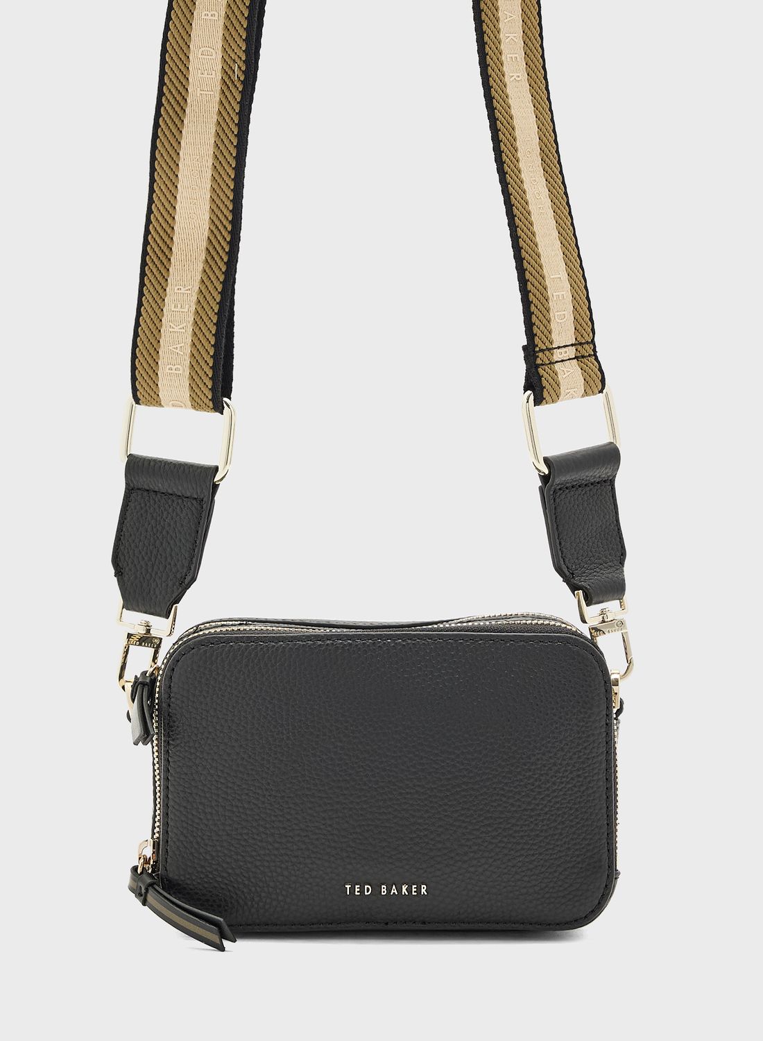 Ted Baker Black Stunna Mini Webbing Cross Body Bag for Women