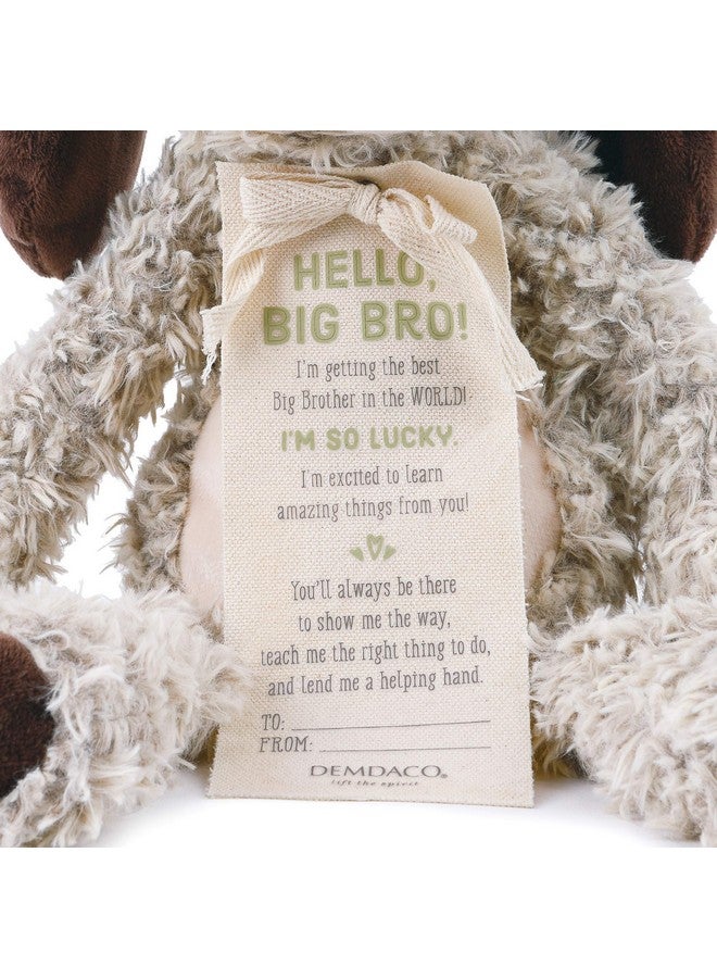 DEMDACO Big Brother Puppy Soft Brown 13 inch Plush Material Stuffed Animal Figure Toy - Image 4