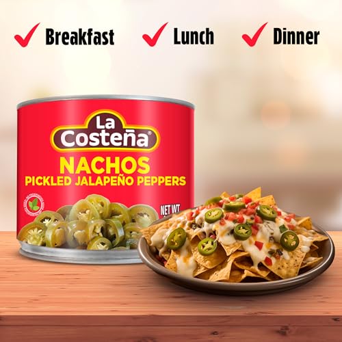 La Costeña Sliced Nacho Jalapeno Peppers - Pickled Jalapenos - Jalapeno Pepper - Hot Peppers - Mexican Food, Guacamole, Spicy Nacho & Taco Toppings, Enchiladas & Salsa - 12oz, 4 Pack Canned Jalapenos - Image 5