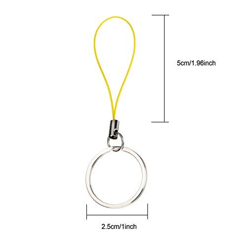 Bememo 20 Pieces Nylon Keychain Lanyard for USB Flash Drive Key Fob Lanyard with Color Strap String Bulk Short Key Ring Loop for ID Card Mp3 Player Keys Cellphone Keychain, 4 Colors - Image 4