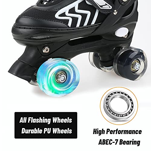 ZXLN Kids Roller Skates for Boys and Girls, Women and Men, 4 Size Adjustable Quad Skates for Youth Adult Medium Size - Image 2