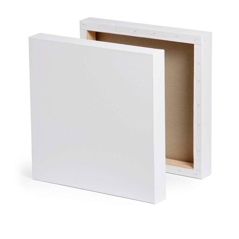 Eascan Art Painting Drawing and Sketch Accessories Deep Edge Pre Stretched Artist's Painting Canvas Pack of 2 (16" x 20") - Image 1