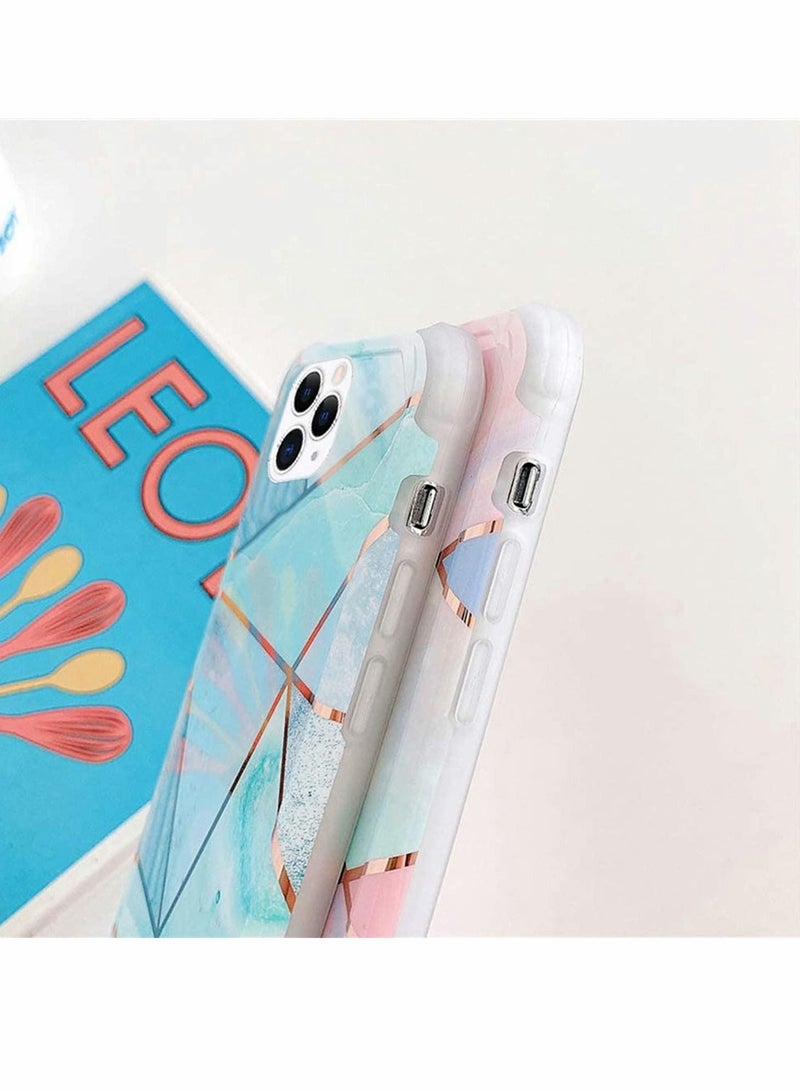 Y&D Case for iPhone 11 Pro Max Girls Women Glossy Marble Design Sparkly Glitter Cute Slim Flexible Soft Silicone Rubber Gel TPU Cases, Pink - Image 4