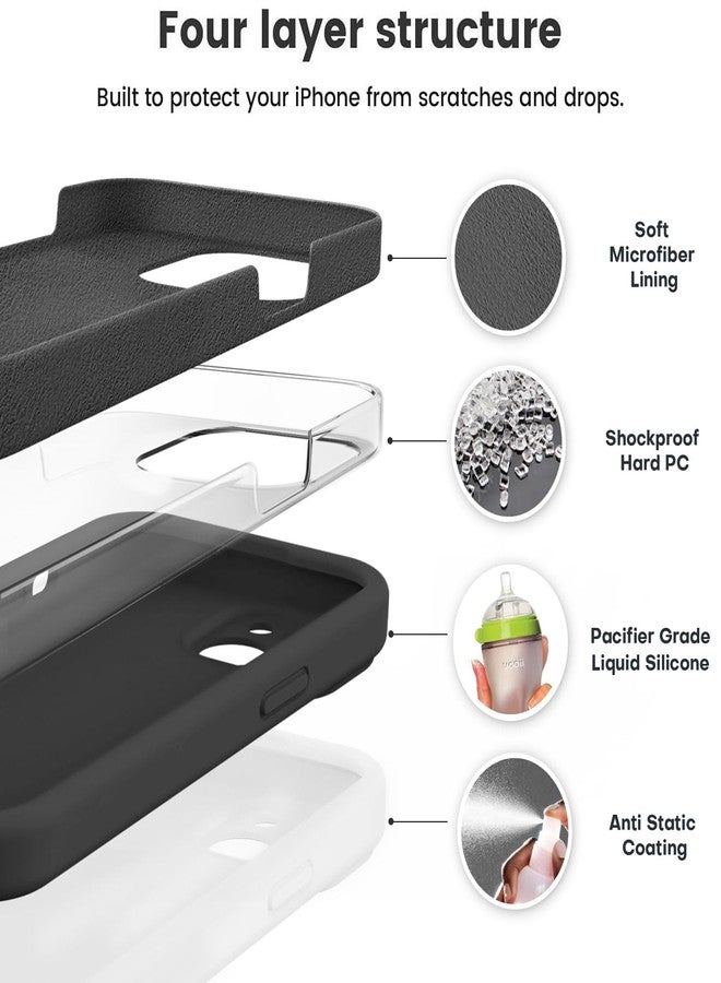 Vooii Compatible with iPhone 13 Case, Liquid Silicone Upgrade [Camera Protection] [Soft Anti-Scratch Microfiber Lining] Shockproof Phone Case for iPhone 13 6.1 inch - Cypress - Image 2