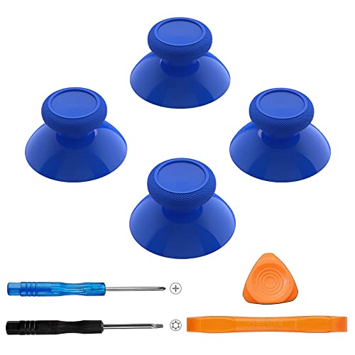 TOMSIN Replacement Joysticks for Xbox One,for Xbox Series X/S Controller,4PCS True Rubberized Thumbsticks Repair Kit for Xbox One Wireless Controller(Blue) - Image 1