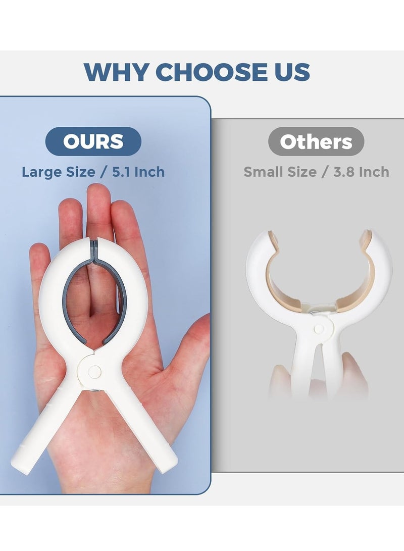 general Extra Large Beach Towel Clips 8 Pack, 5.1 Inch Towel Clips for Beach Chairs Cruise Heavy Duty, Towel Holder Clips for Clothes Pool Boat, 2 Colors Khaki and Blue - Image 3