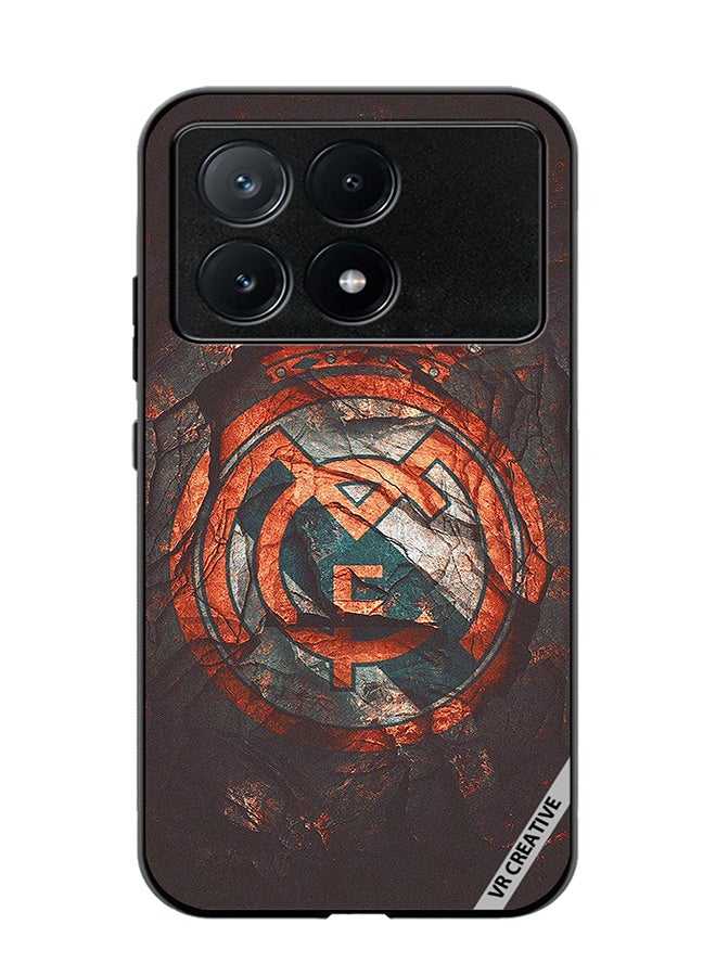 VR CREATIVE Protective Case Cover For Xiaomi Poco X6 Pro Real Madrid Cake Design Multicolour - Image 1