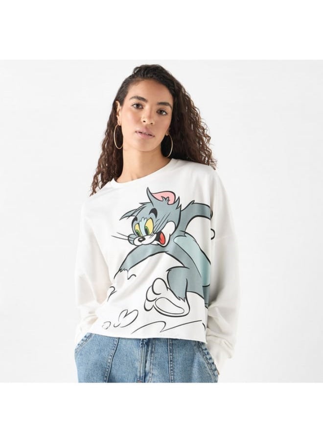 SP Characters Tom Printed Sweatshirt with Crew Neck and Long Sleeves  - Image 1