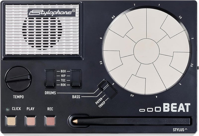 Stylophone Styphophone Beat مع حقيبة حمل - آلة طبول قلمية مدمجة | 4 مجموعات طبول و4 أصوات باس | صانع إيقاع آلة إيقاعية | آلة حلقة طبول... - Image 3
