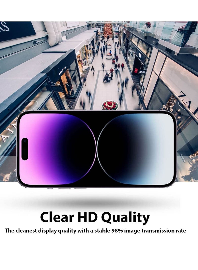 BORTONY iPhone 14 Pro Max 9H Hardness Tempered Glass Screen Protector Bubble Free Ultra HD Case Friendly Full Coverage For Apple iPhone 14 Pro Max 6.7" - Image 3