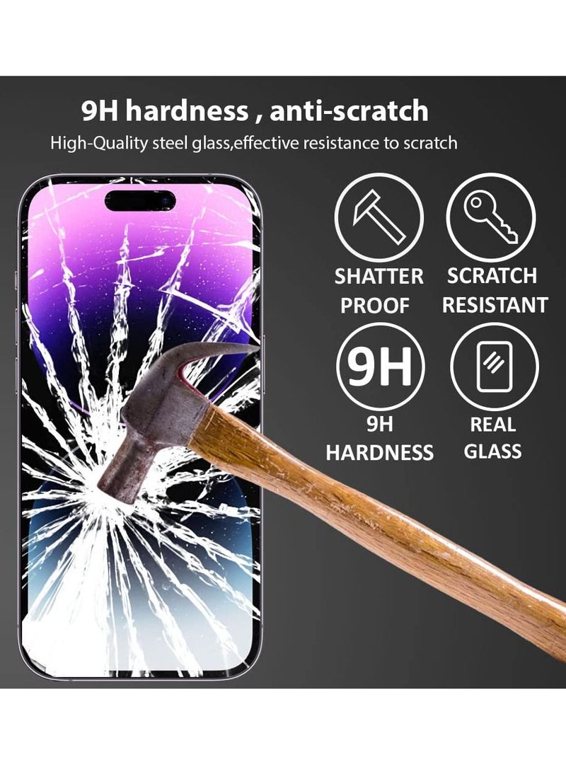 BORTONY iPhone 14 Pro Max 9H Hardness Tempered Glass Screen Protector Bubble Free Ultra HD Case Friendly Full Coverage For Apple iPhone 14 Pro Max 6.7" - Image 4