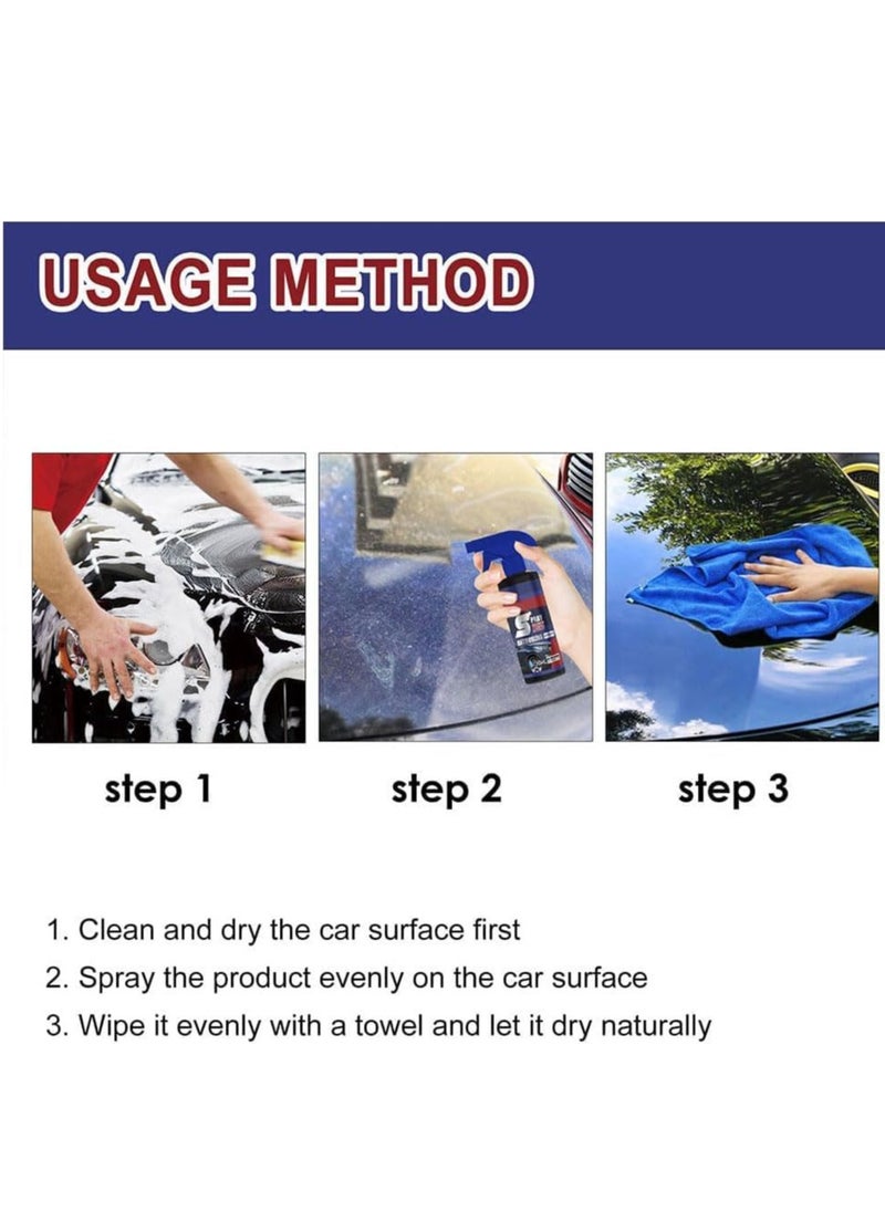 SYOSI Coating Renewal Agent, 2 Pcs Car Nano Repairing Spray, Coating Agent Spray, Car Coating Wax Polishing Spray, Nano Crystal Coating Agent, Fast Fine Scratch Repair  - Image 5