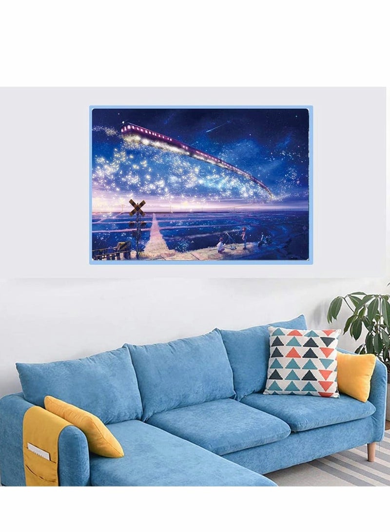 Star Train Puzzle, 1000 Piece Difficult Puzzle Art, Jigsaw Puzzles Landscapes Adults, Pieces Fit Together Perfectly, Puzzle Game for Funny Family Games, Home Decoration(27.56×19.68 Inch) - Image 2