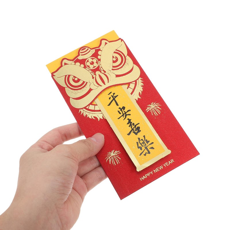 6 Pieces Long Red Envelopes Set For Chinese New Year Wedding Cash Gifts Hongbao - Image 5