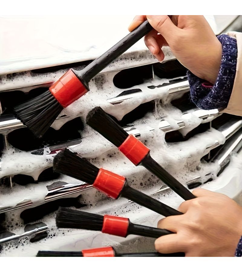 6pcs Nylon Car Detail Brush Set For Dashboard Exhaust Wheel Interior And Home Outdoor Cleaning - Image 5