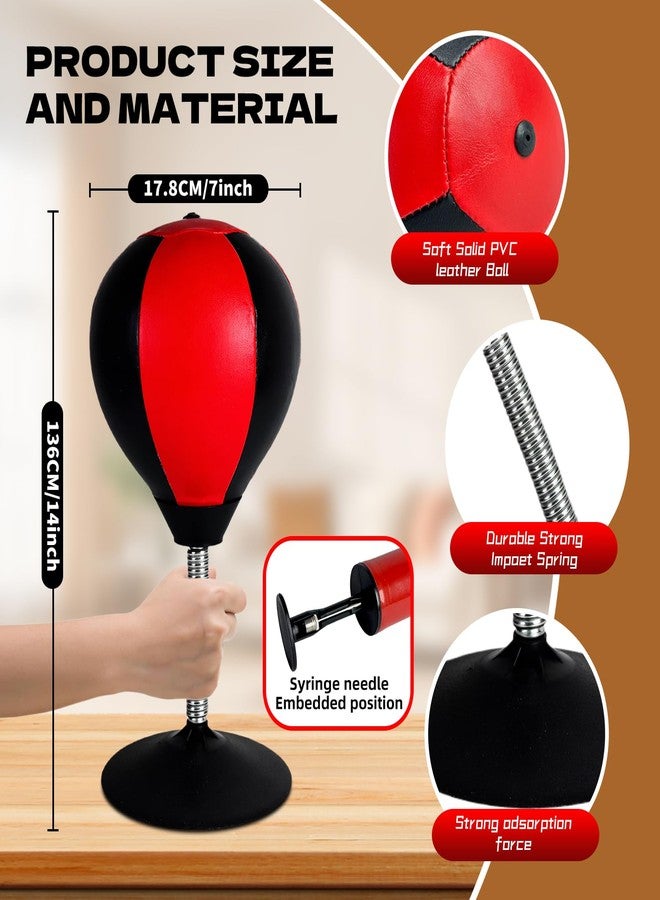 Stonelatrixo Fun Punch Bag Desk Punching Ball, Stress Relief Product with Suction Cup for Office Desk and Home, Funny Gag Gift for Boss Coworkers Friends, Mini Desktop Boxing Stress Buster for Adults - Image 2