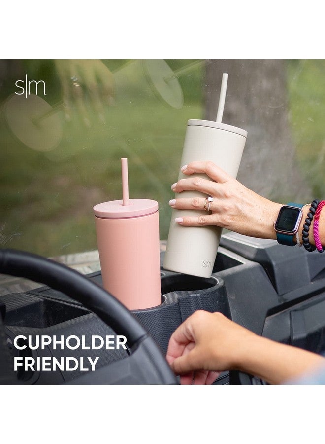 Simple Modern Insulated Tumbler with Lid and Straw | Iced Coffee Cup Reusable Stainless Steel Water Bottle Travel Mug | Gifts for Women Men Her Him | Classic Collection | 28oz | Almond Birch - Image 3