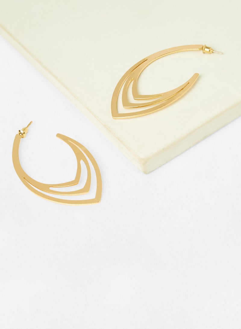 Sivvi x D'Atelier Asymmetrical Cut-Out Hoop Earrings - Image 3