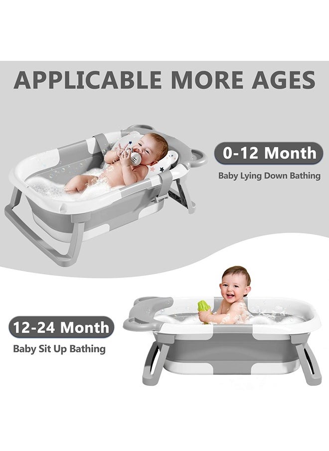 ShebSheb Foldable Baby Bath Tub,Portable Travel Baby Bathtub for Newborn  - Image 2