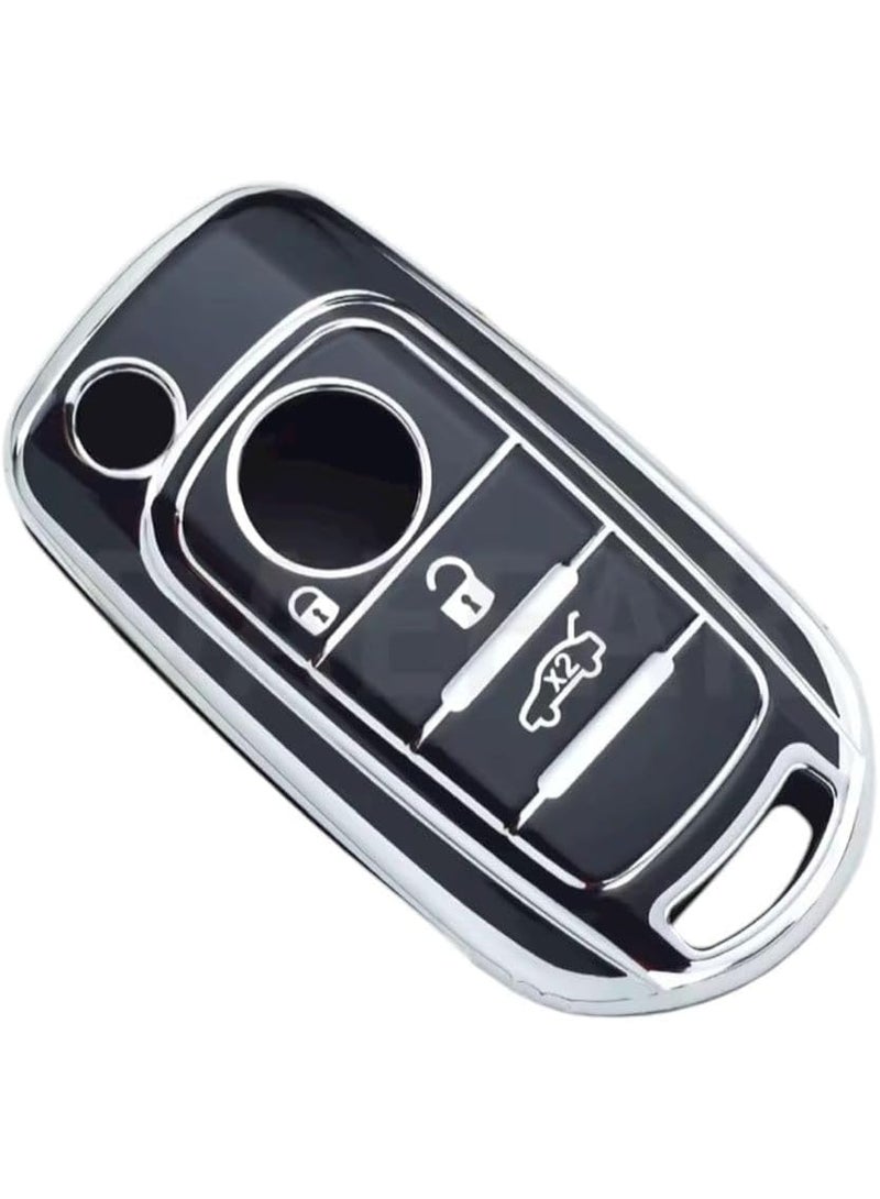 UShop U-Shop Protective Cover ✔ for Car Remote Key, Heat Resistant Polyurethane, Compatible with Fiat Tipo - Image 1