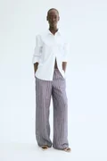 H&M purple &amp; white striped